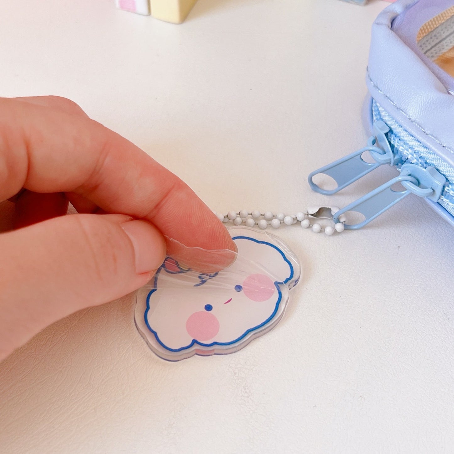 Kawaii Large Capacity Pencil Pouch with keychain