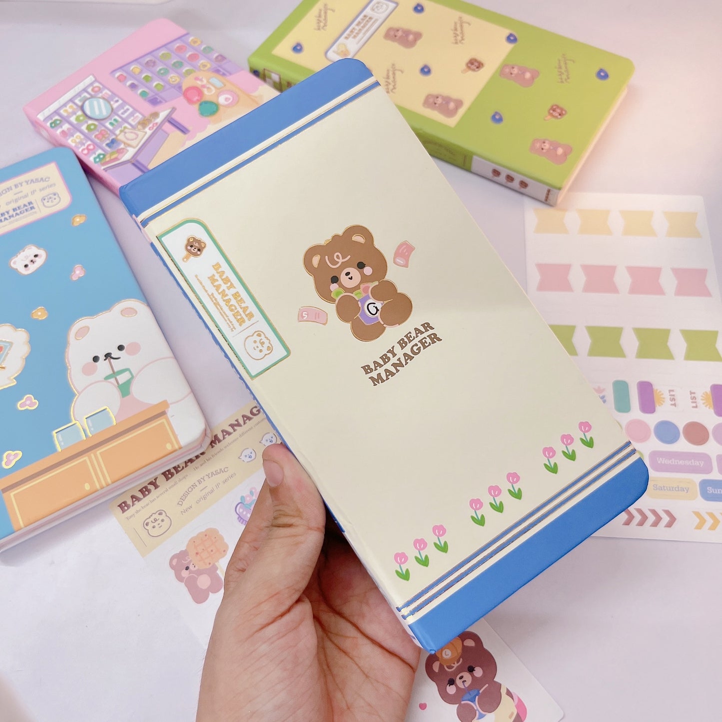 Baby Bear Kawaii Planner with sticker sheets
