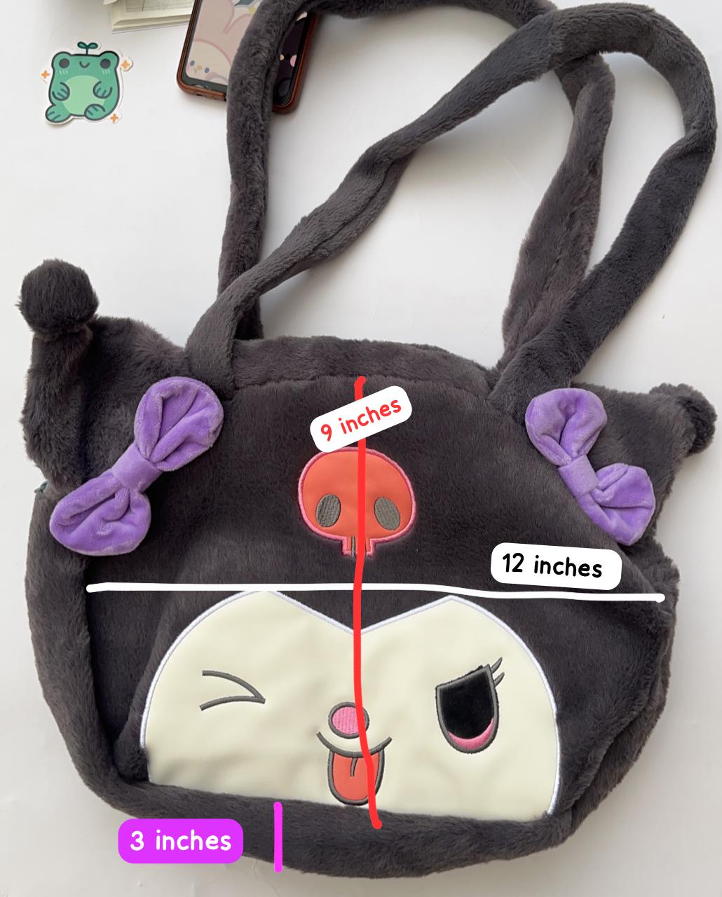 Kuromi Large Plushie Handbag