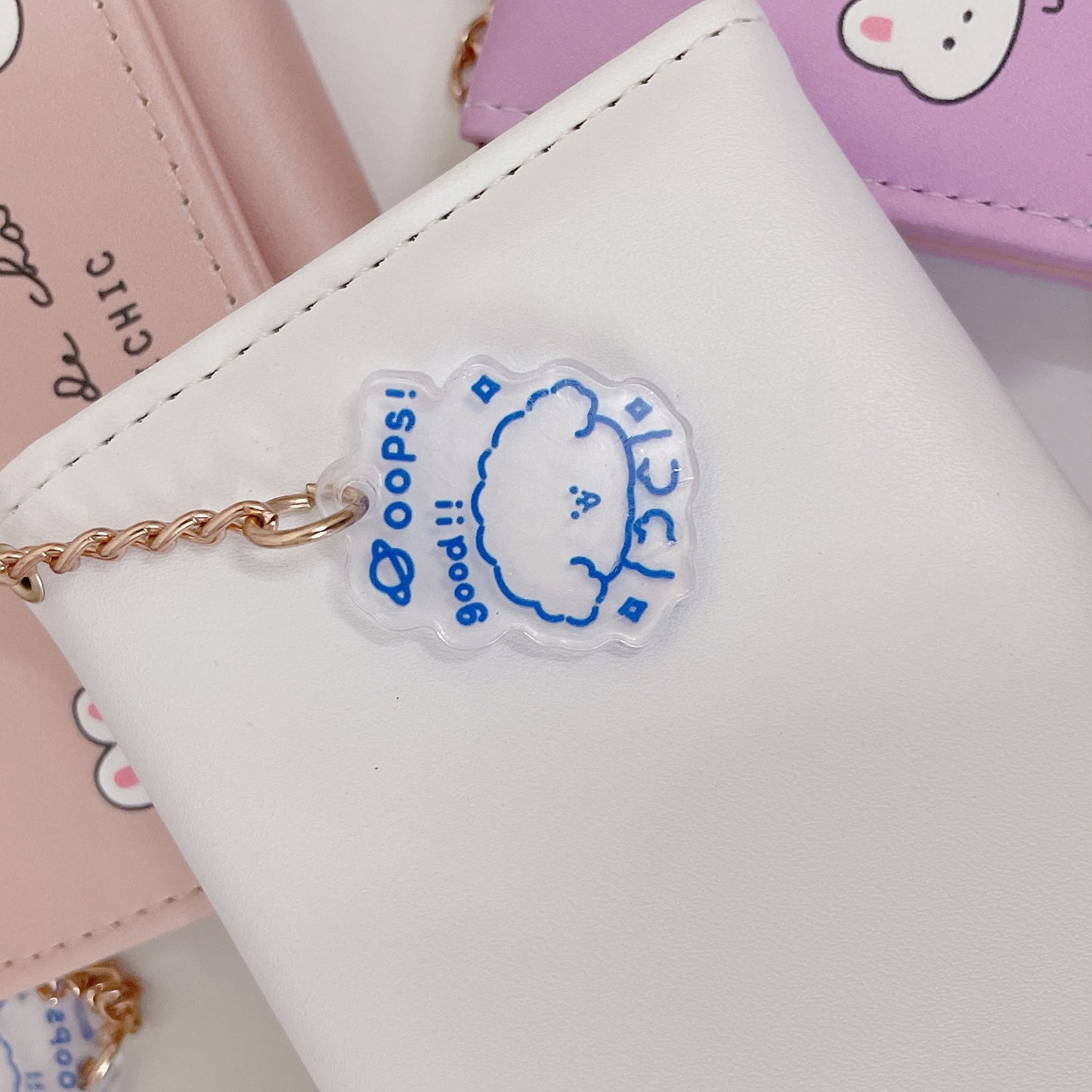 Kawaii Wallet with keycharm (d960)