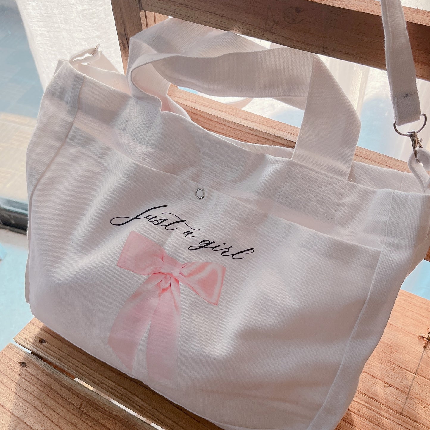 Just a girl Mini Totebag with sling