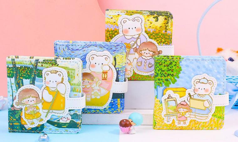 Van Gogh Puff Magnetic Journals with printed pages