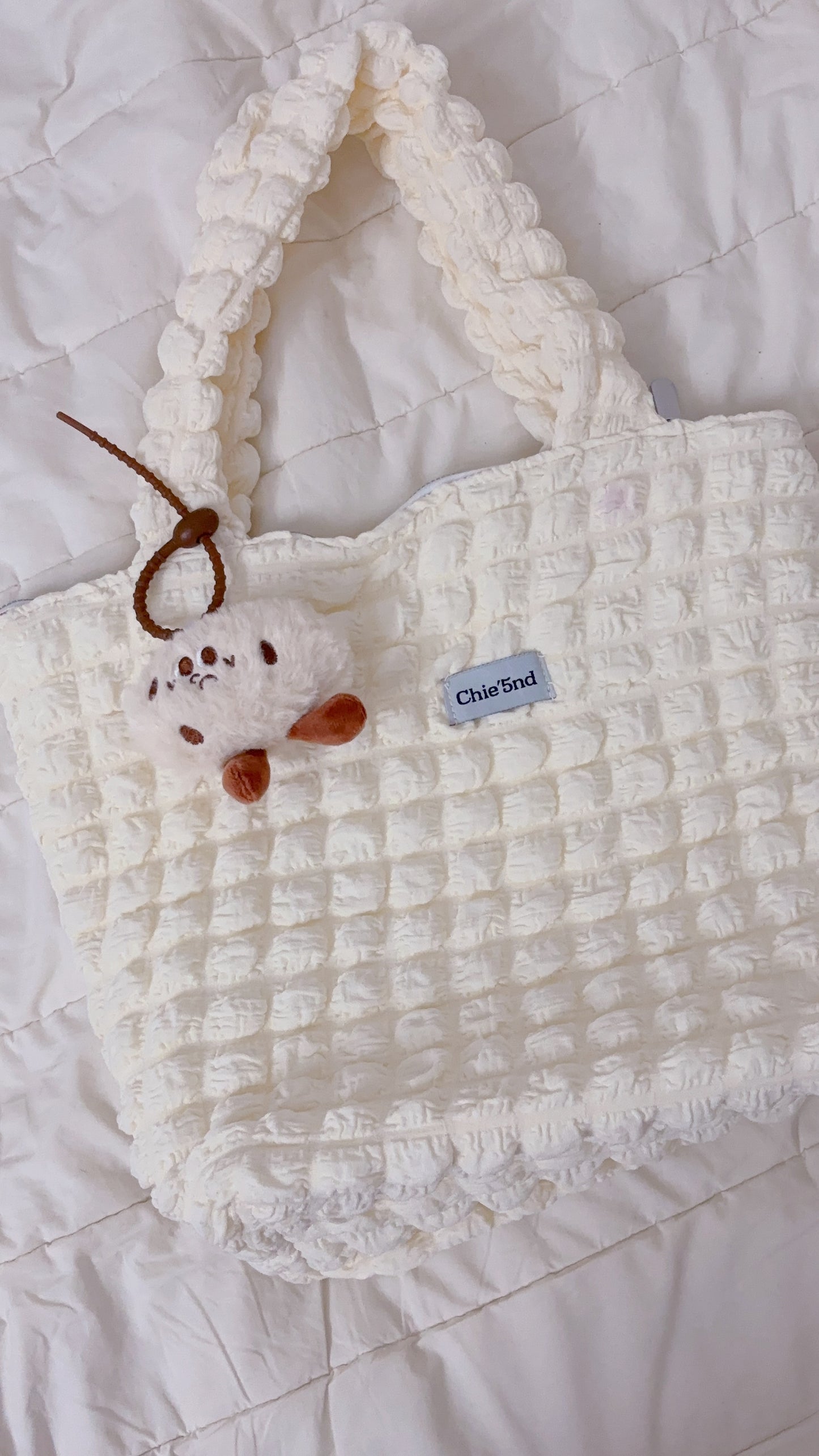 Potato Cloud Totebag with potato plushie keychain