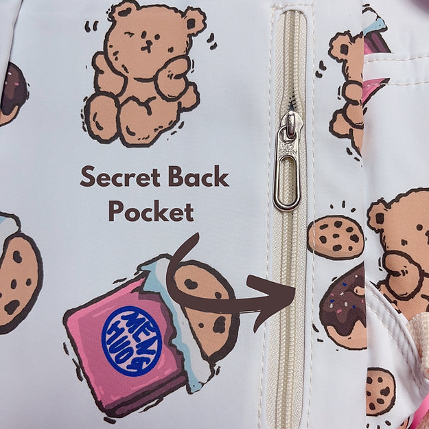 Kawaii Teddy Cookie Backpack set