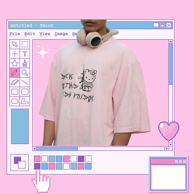 Sick of this Flesh Prison (Baby Pink) Oversized/ Boyfriend Fit