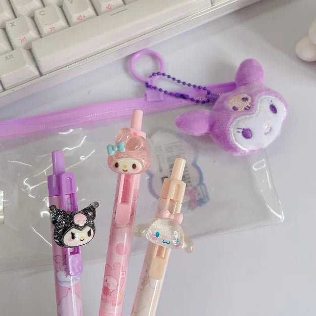 Kuromi plushie keyring pouch set