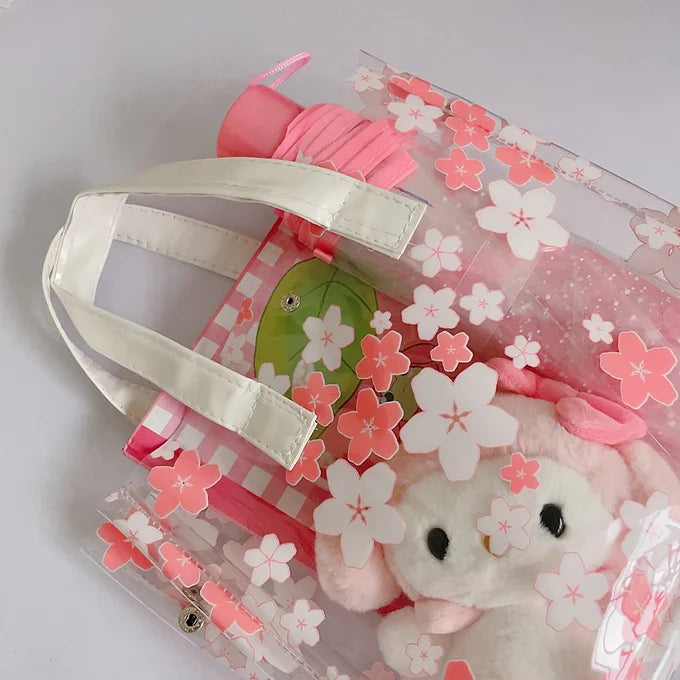 Sakura Transparent Waterproof Bag