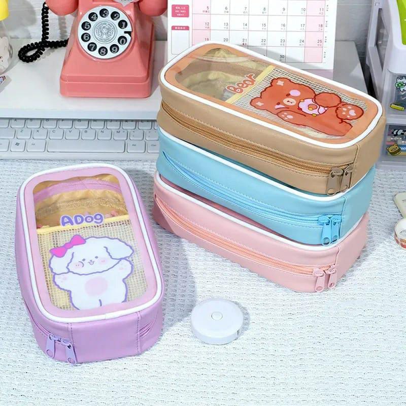 Kawaii Large Capacity Pencil Pouch with keychain