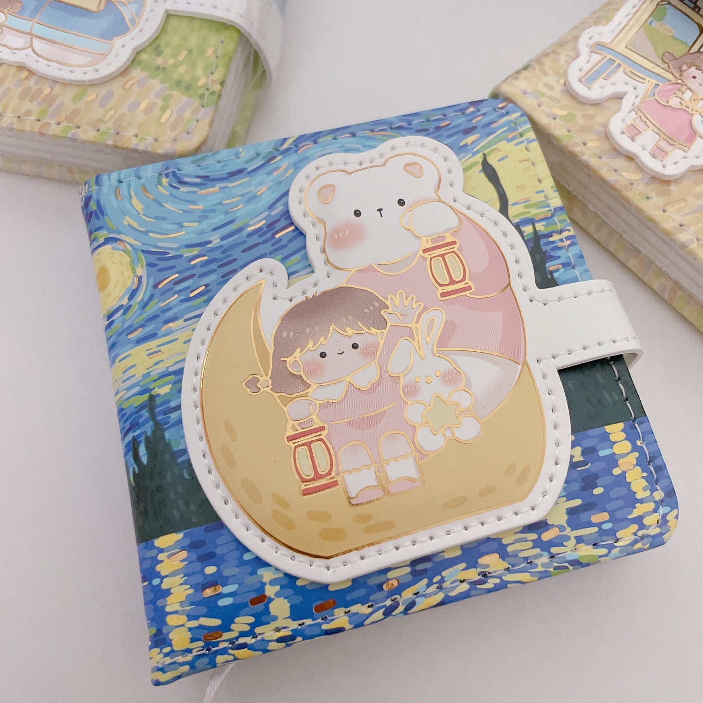 Van Gogh Puff Magnetic Journals with printed pages
