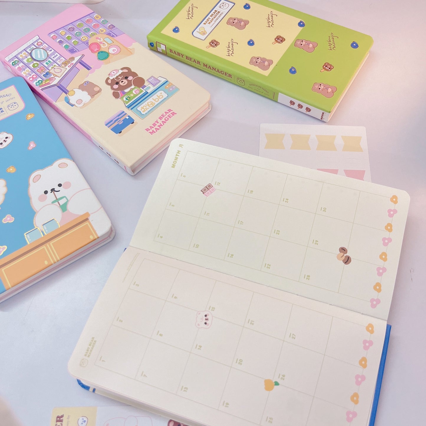 Baby Bear Kawaii Planner with sticker sheets