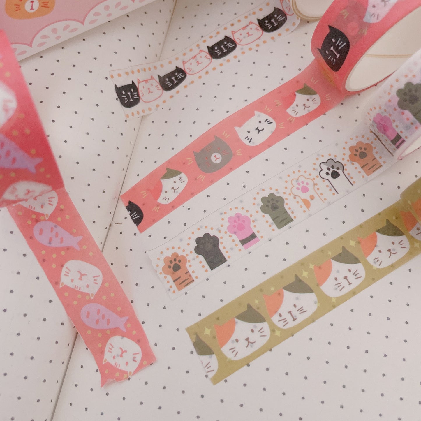 Kawaii Neko Washi Tape Set
