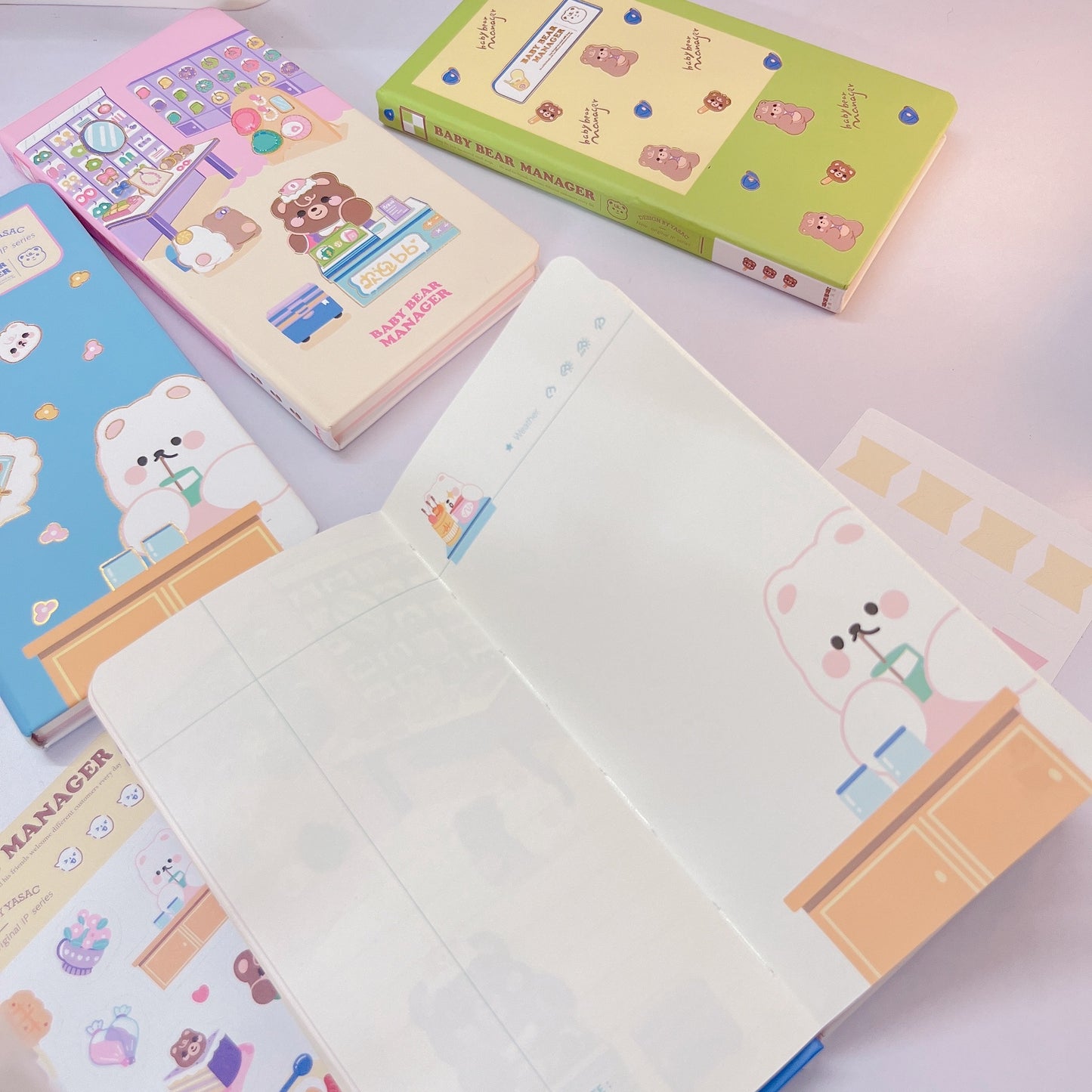 Baby Bear Kawaii Planner with sticker sheets