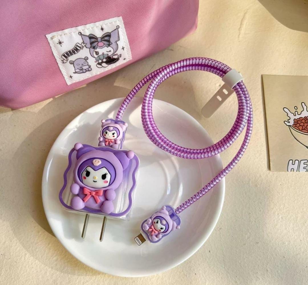 Kuromi I phone Charger Protector