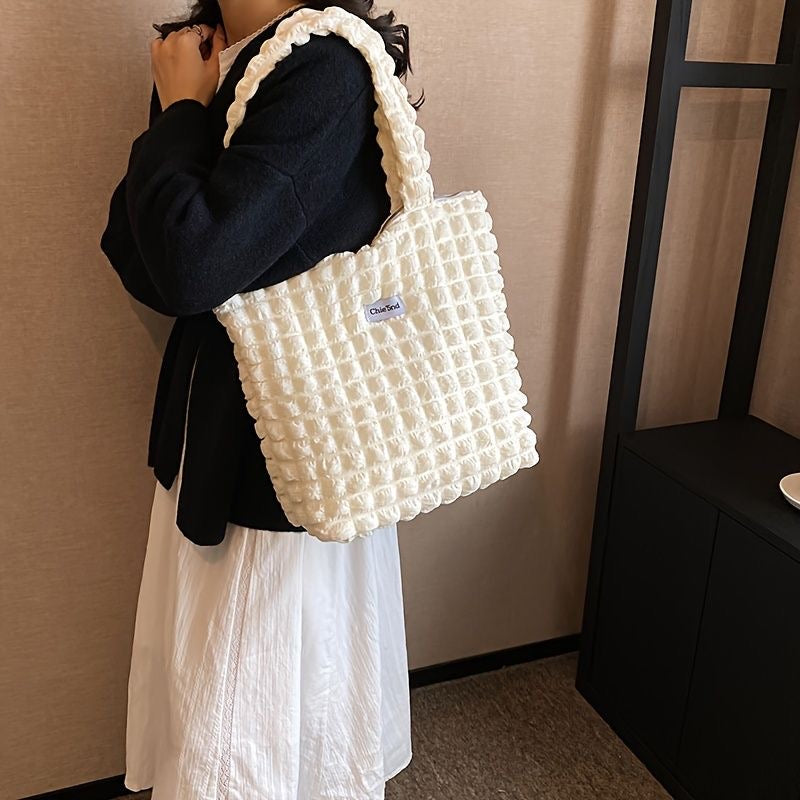Potato Cloud Totebag with potato plushie keychain