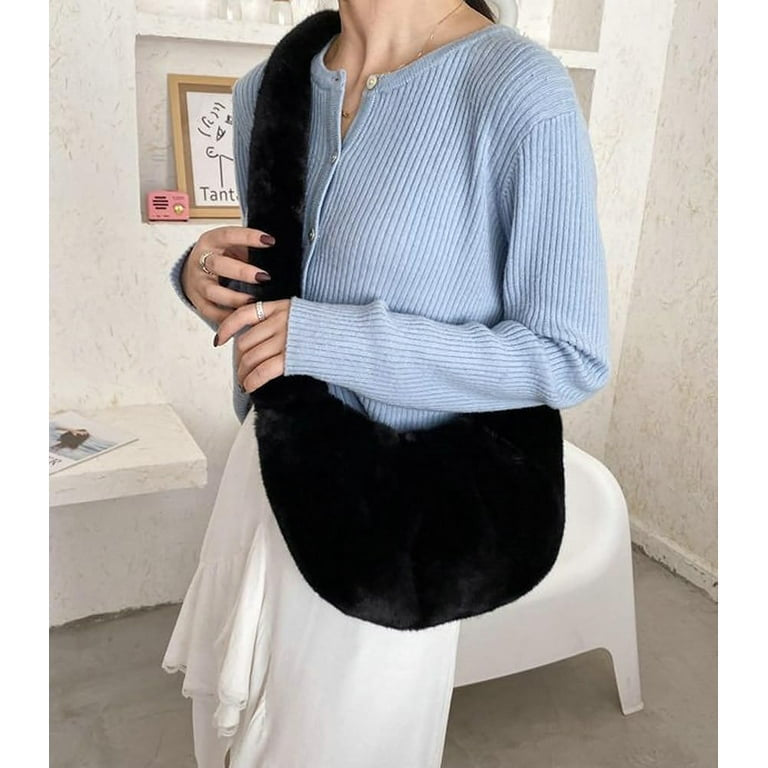 Faux fur Hobo Bag Satchel