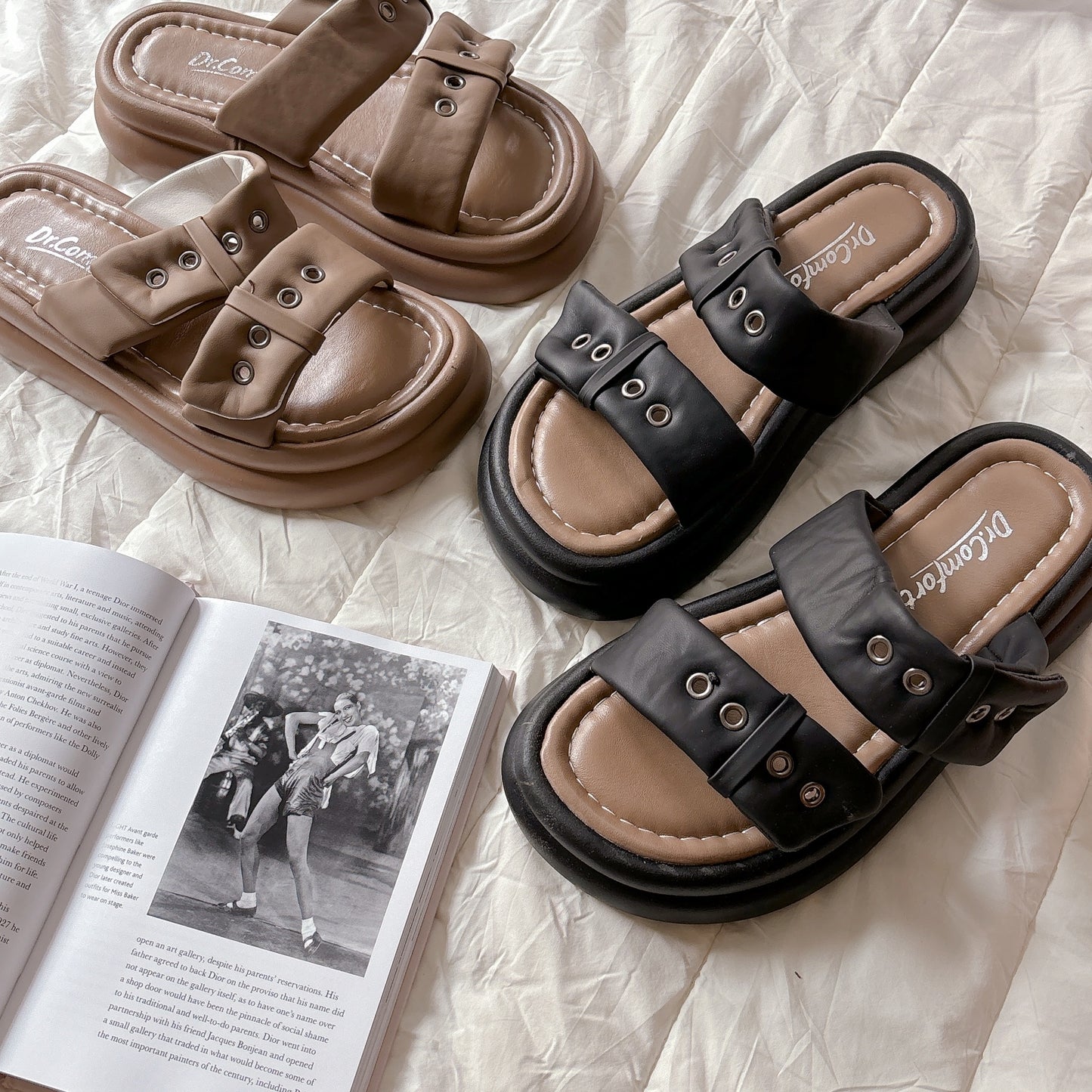 Grunge Platform Chunky Slides