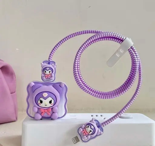 Kuromi I phone Charger Protector