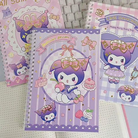 Kuromi lolita foiled Notebook