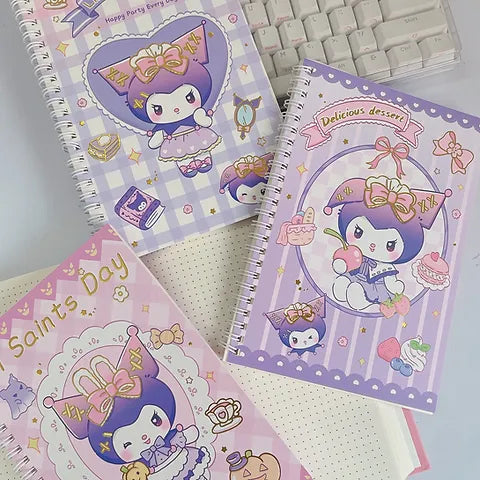 Kuromi lolita foiled Notebook
