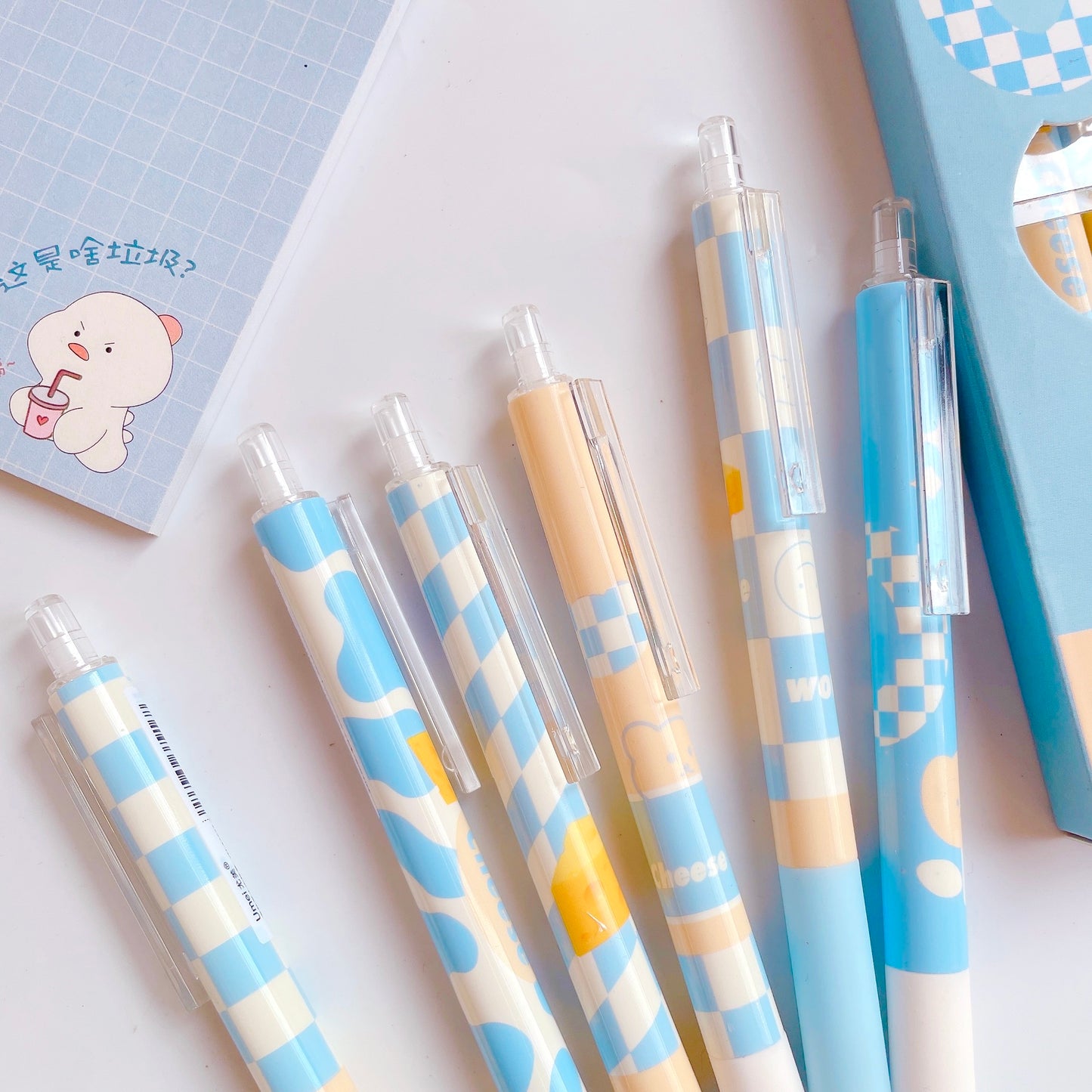 Egg and Cheese Pen Set of 6