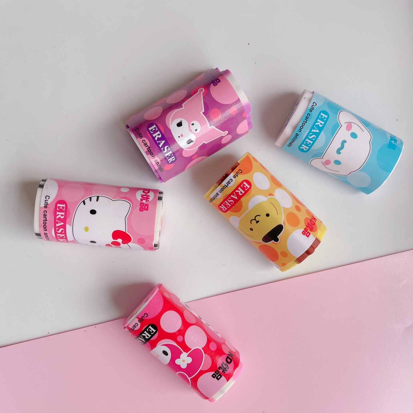 Sanrio long erasers