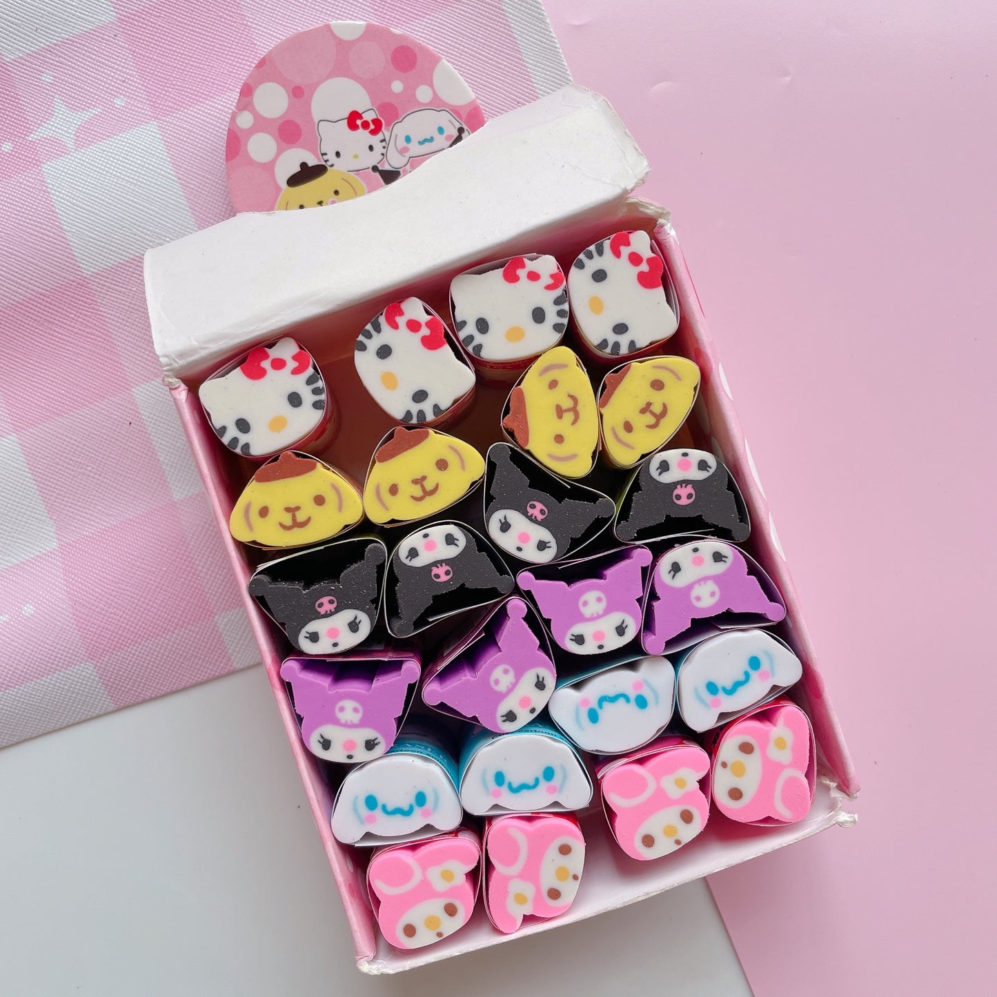 Sanrio long erasers