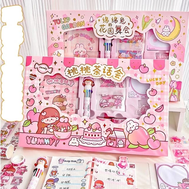 Kawaii Binder Premium Stationery Kit with bag…