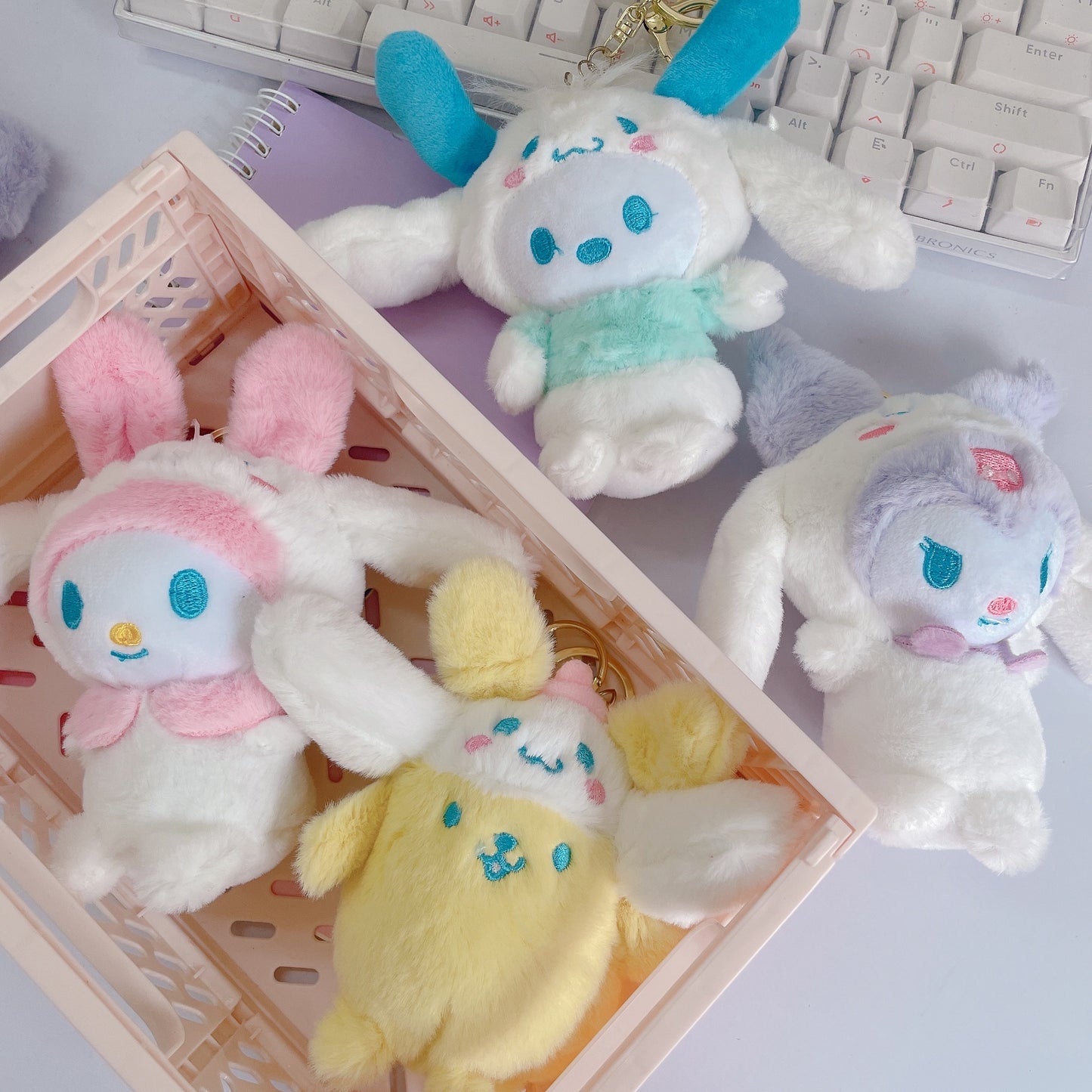 Sanrio in Cinnamoroll PJ Plushie Keychain