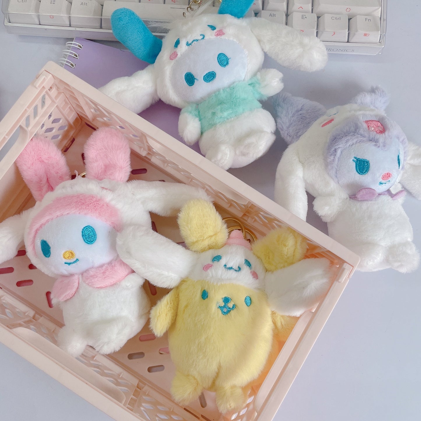 Sanrio in Cinnamoroll PJ Plushie Keychain