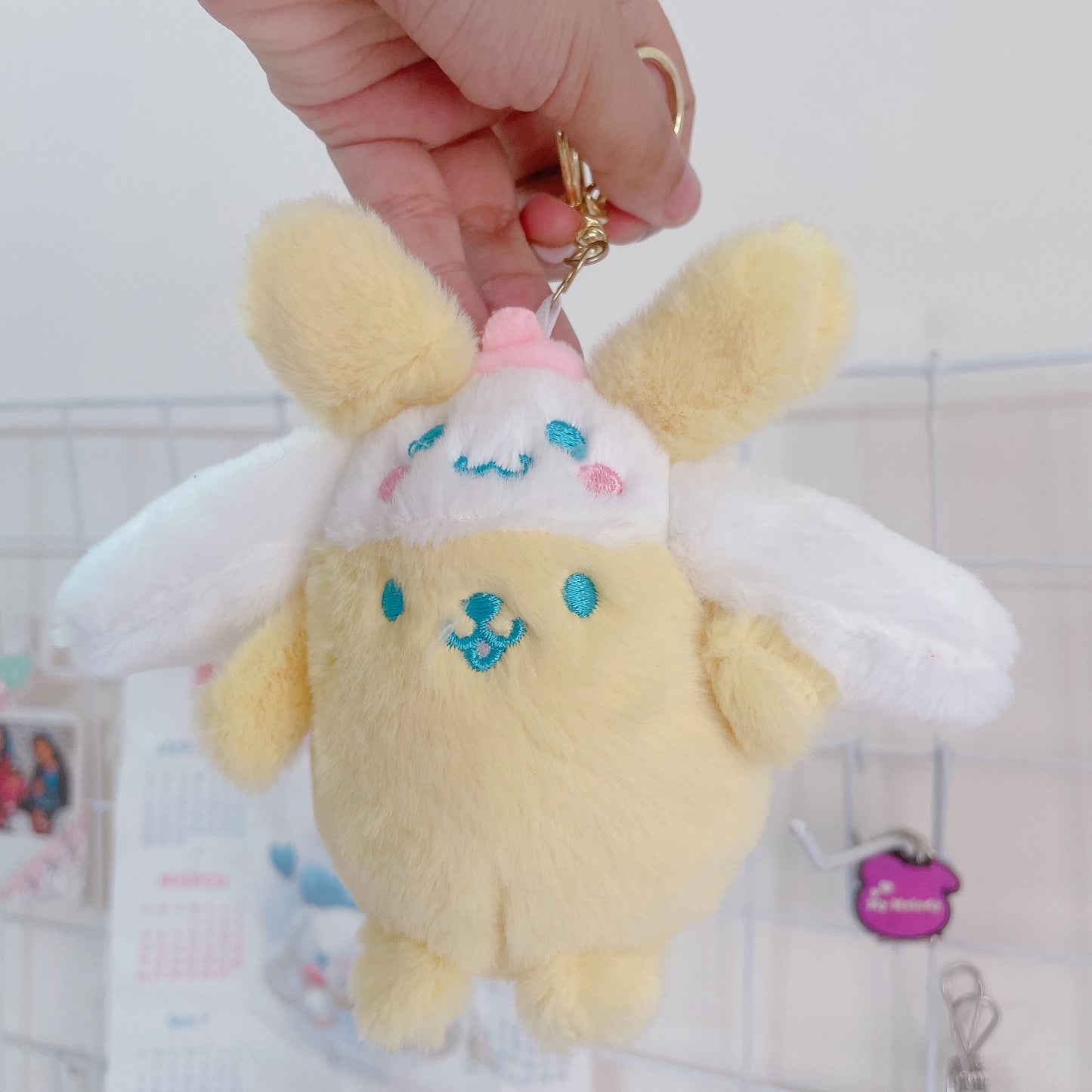 Sanrio in Cinnamoroll PJ Plushie Keychain