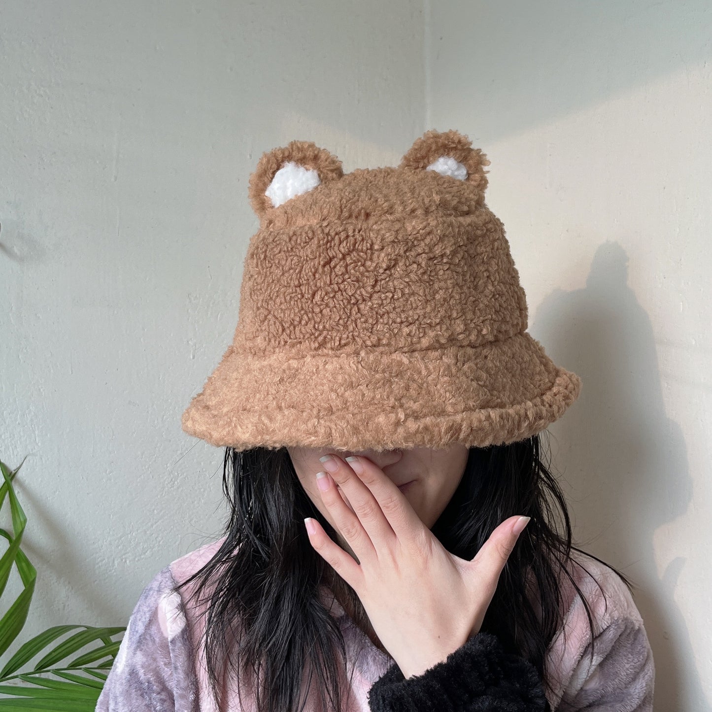 Kawaii Teddy ears Fur Bucket Hat