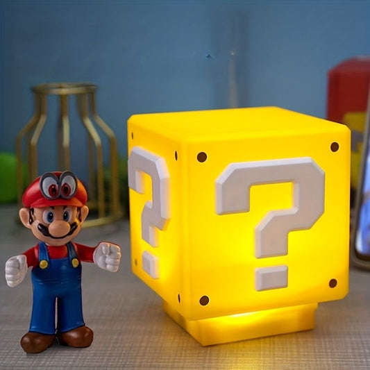 Retro Super Mario Question Block Lamp with sound