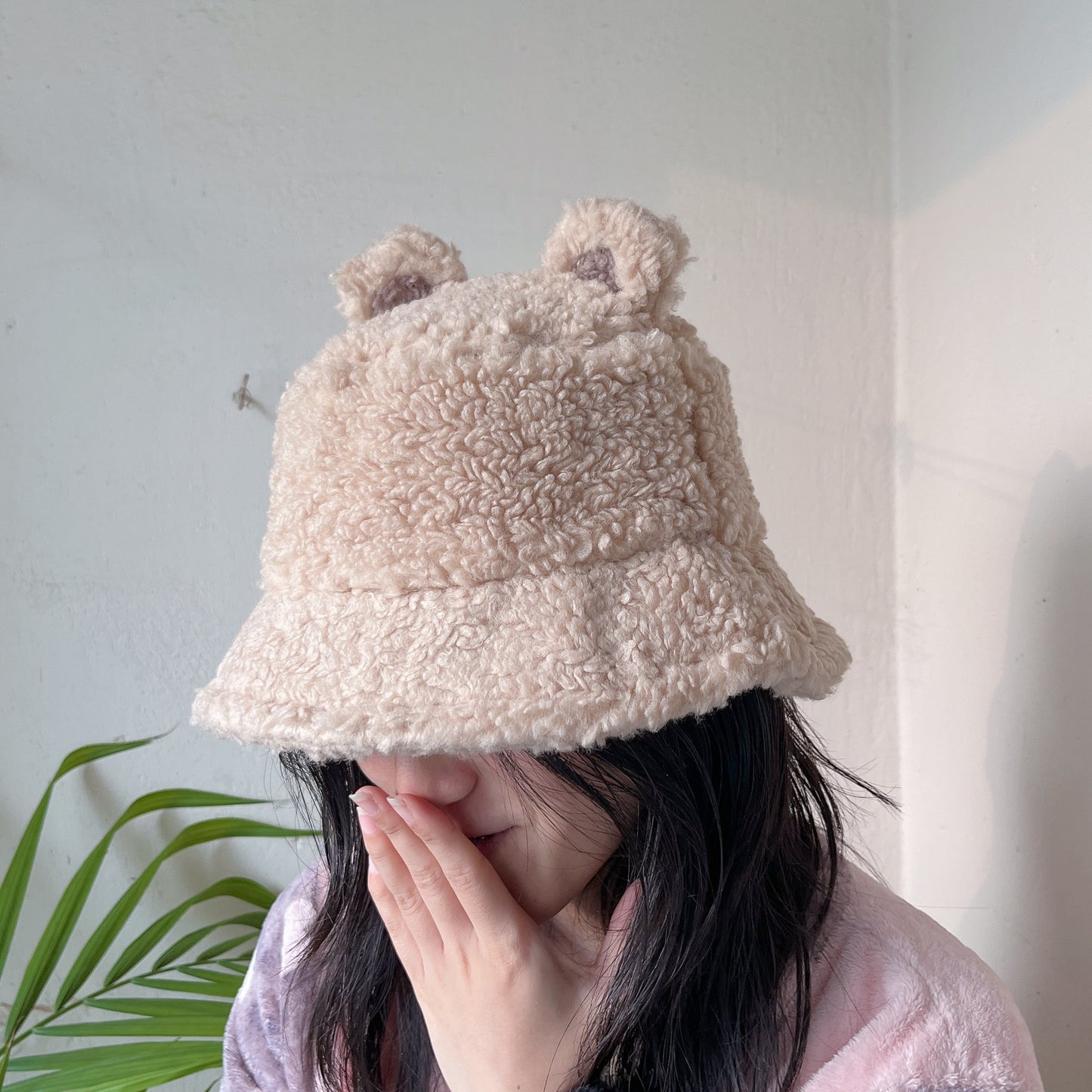 Kawaii Teddy ears Fur Bucket Hat – Suntala Press