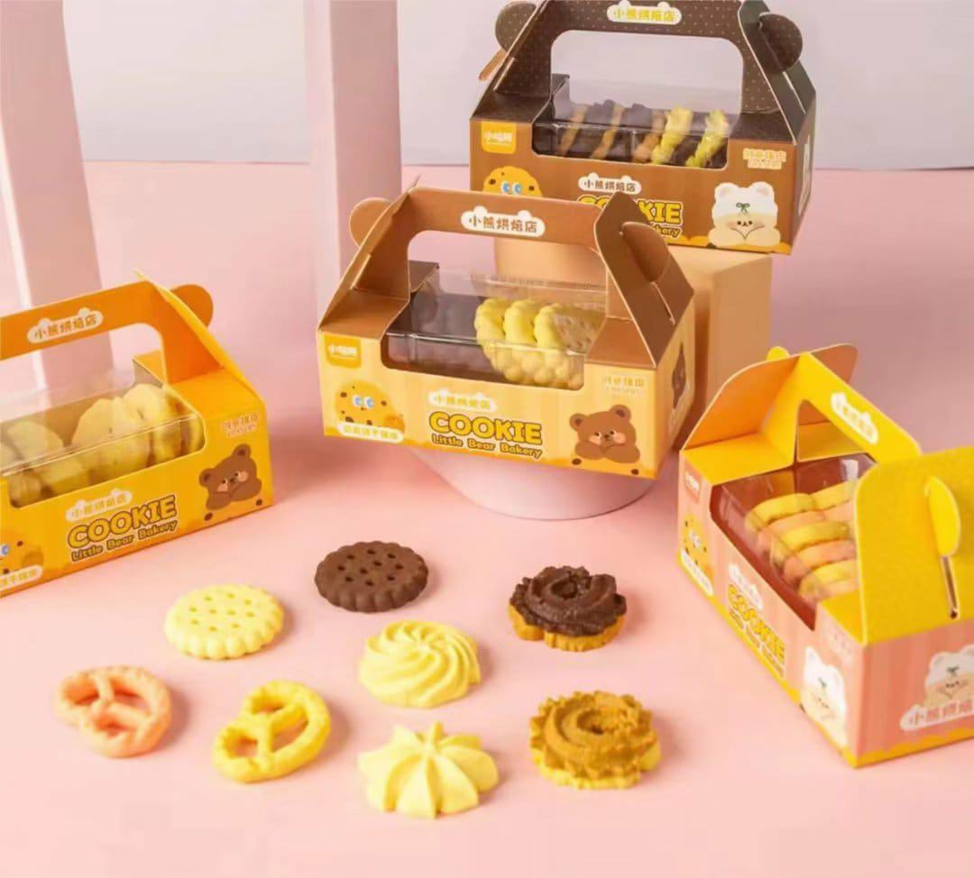 Cookie box eraser set