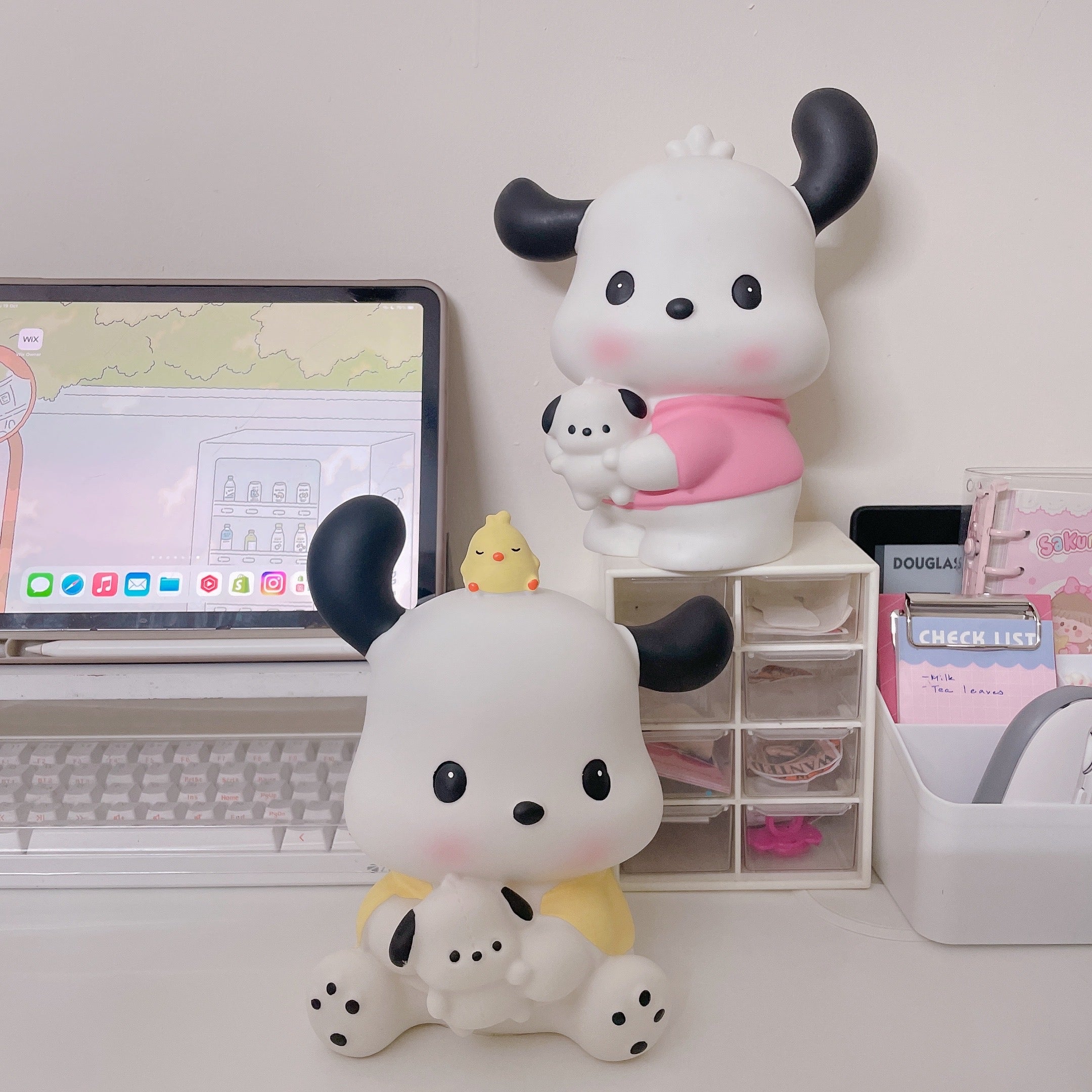 Pochacco Figurine Large Piggy Bank Desk Decor – Suntala Press