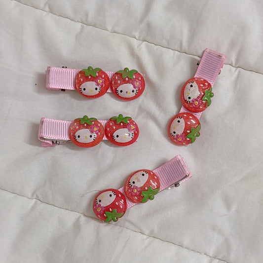 Strawberry Hello Kitty Clip