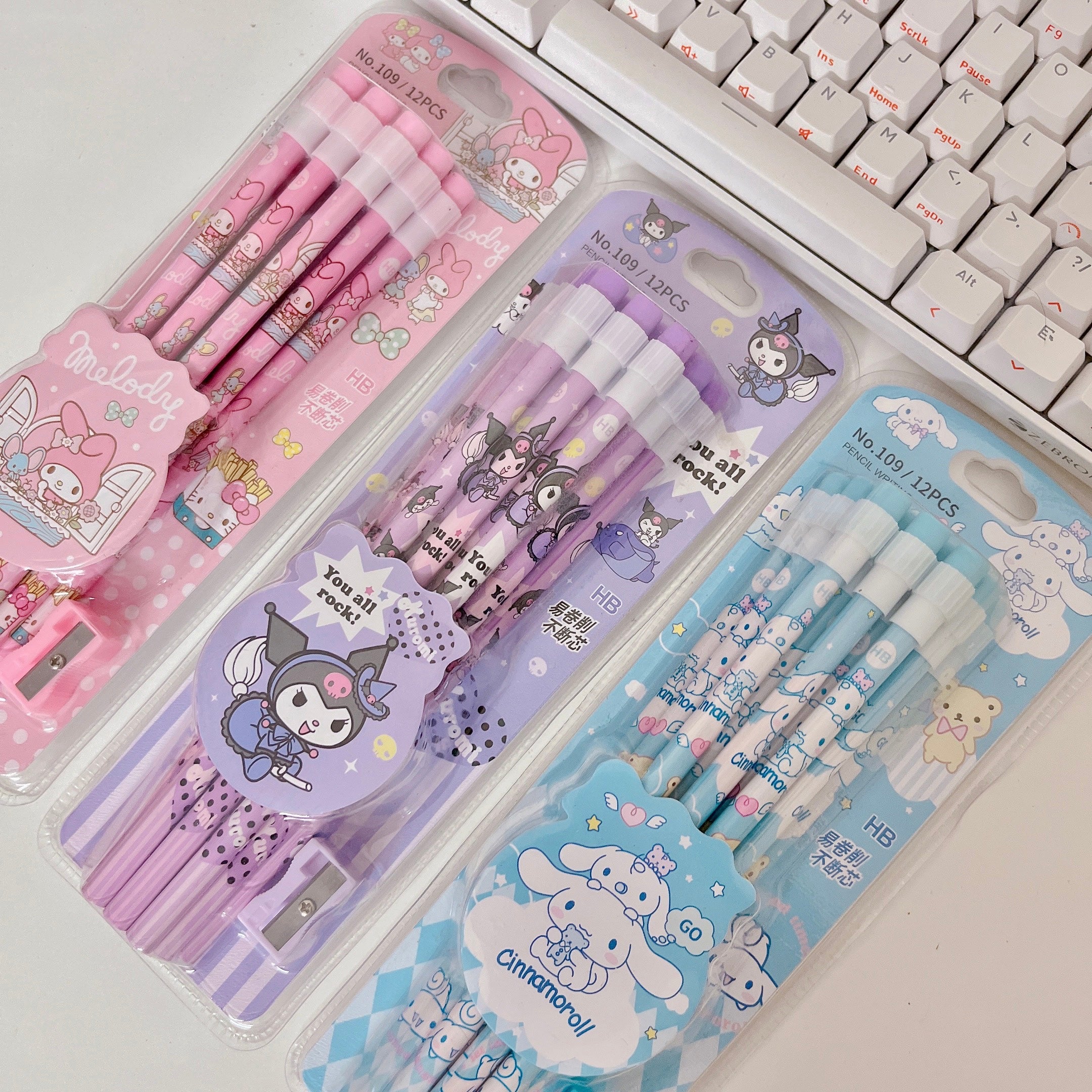 Sanrio Pencil Set of 12 pencils and a sharpener – Suntala Press