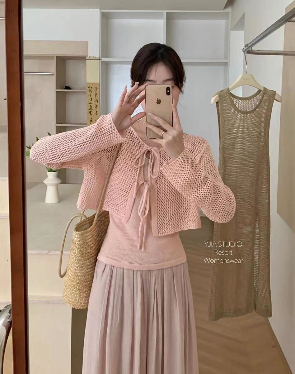 Korean Summer Cardigan Set