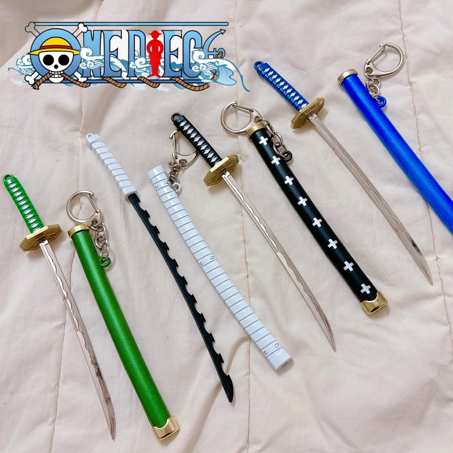 One Piece Metal Katana Keychain