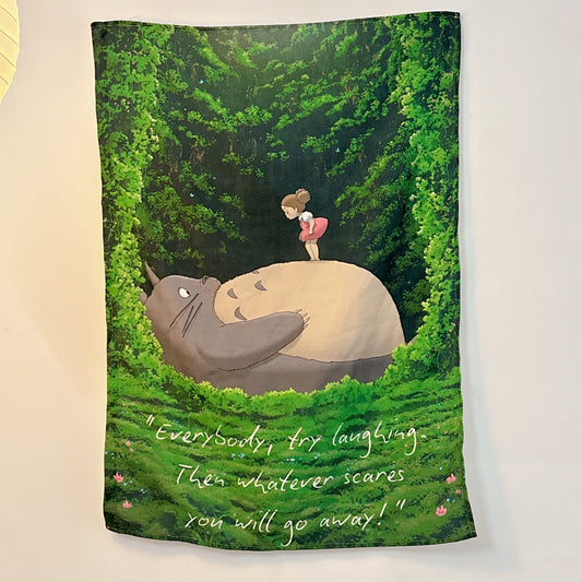 Totoro in the jungle Canvas Tapestry