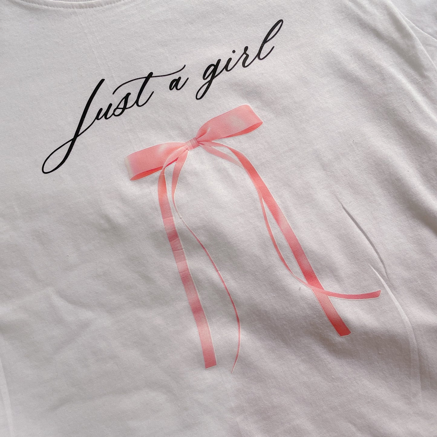 Just a girl bow Baby tee