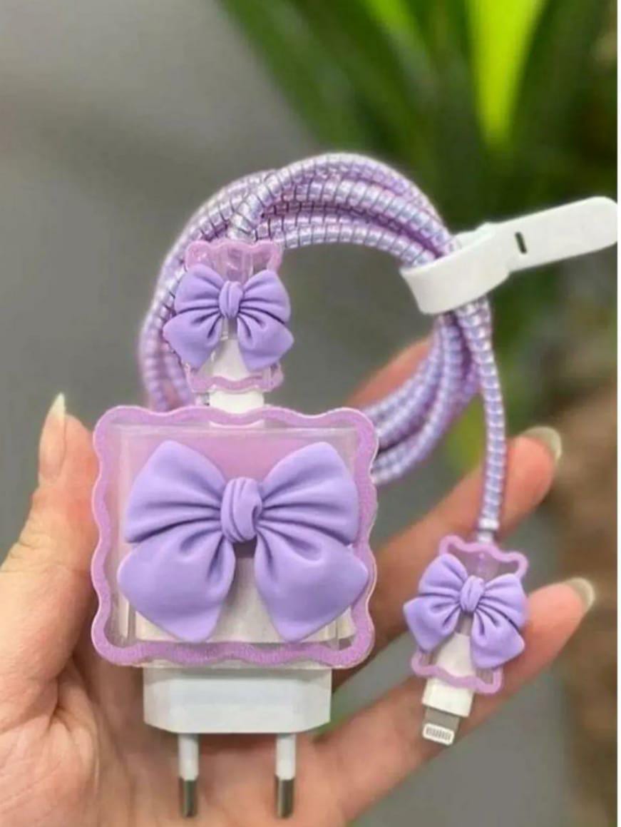 Pretty Bow I phone Charger Protector