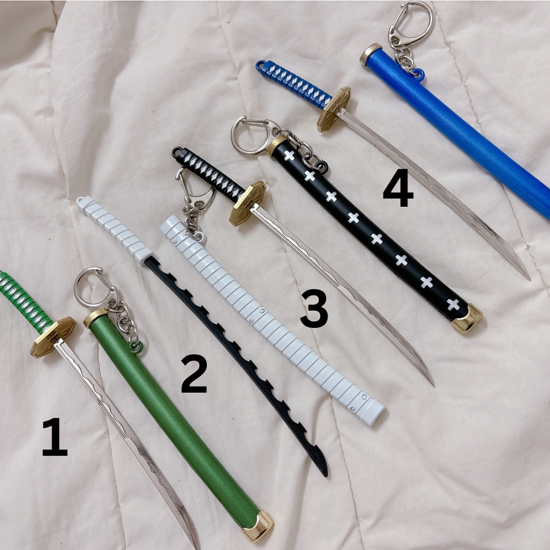 One Piece Metal Katana Keychain