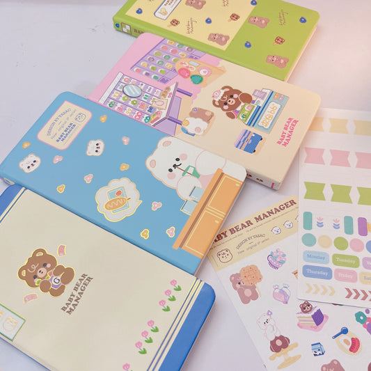 Baby Bear Kawaii Planner with sticker sheets