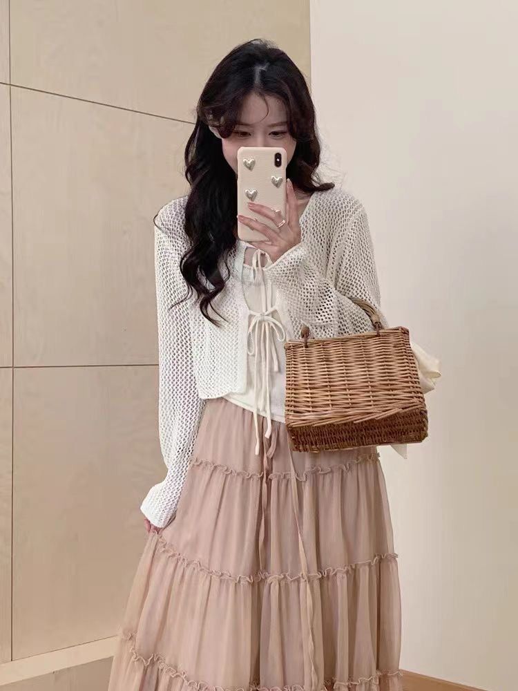 Korean Summer Cardigan Set