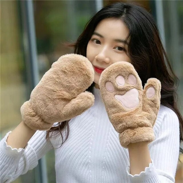 Kawaii Cat paw Mitten Gloves