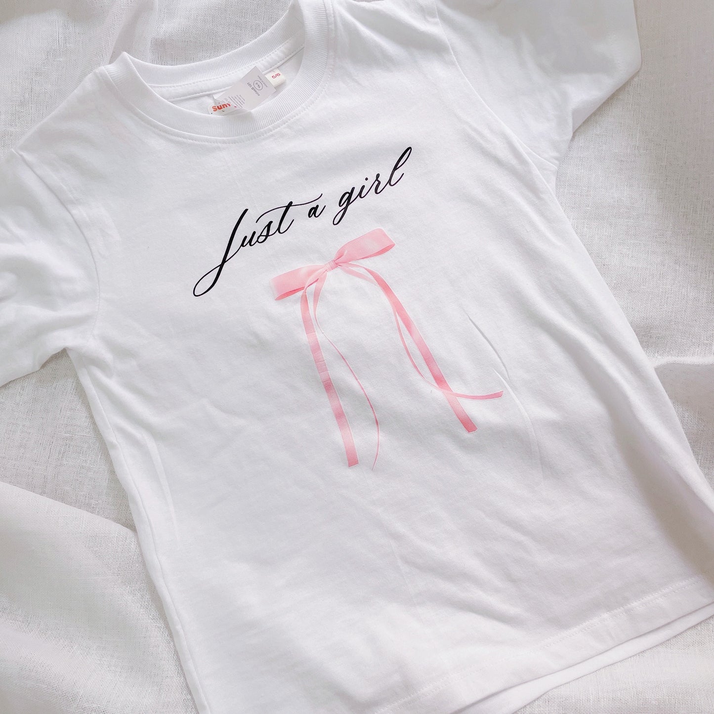 Just a girl bow Baby tee