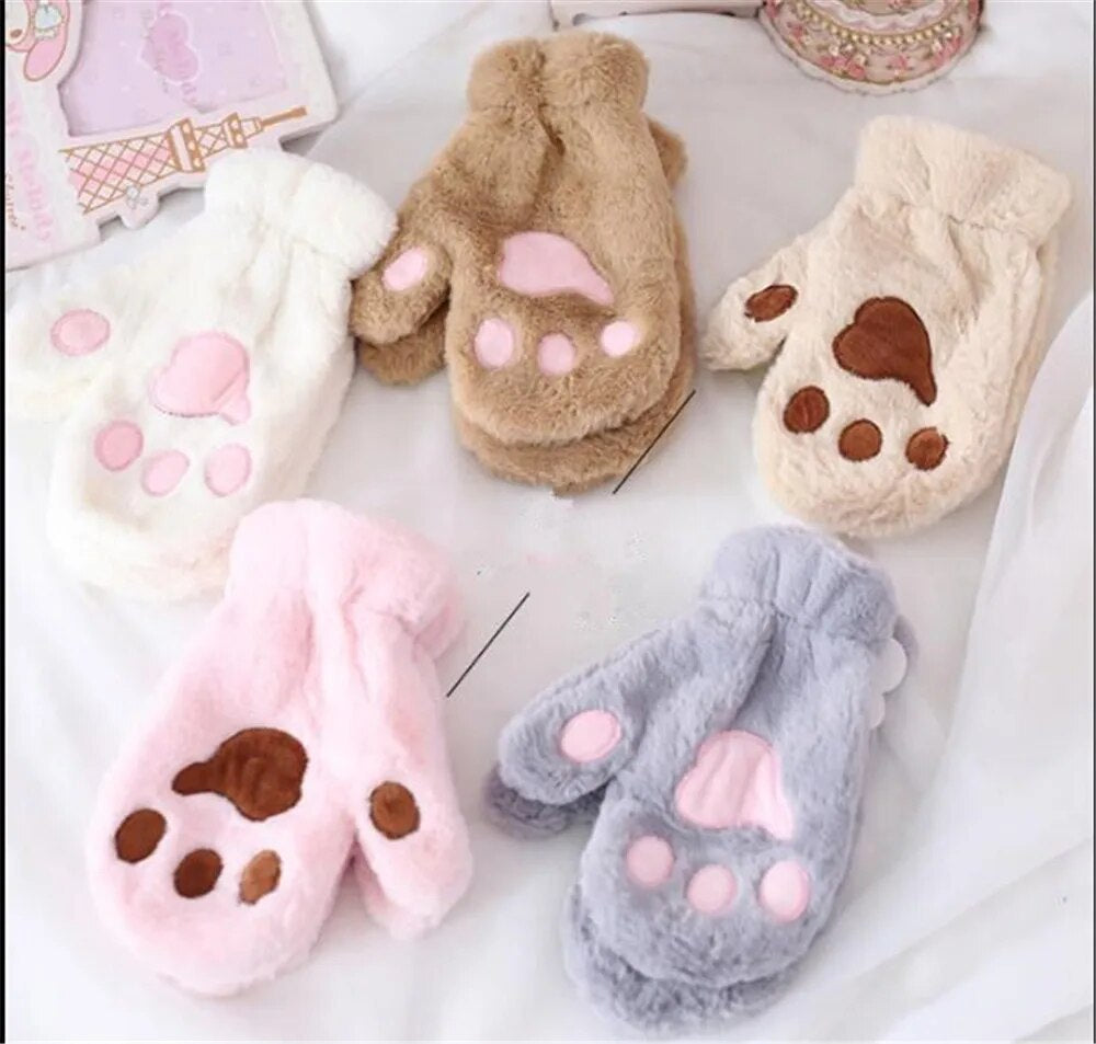 Kawaii Cat paw Mitten Gloves