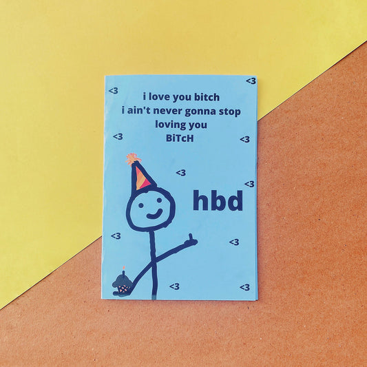 Stickman Birthday Card