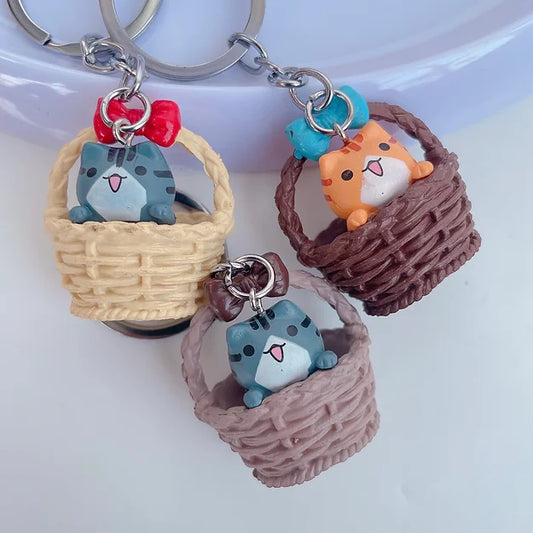 Kitten in a basket Keychain